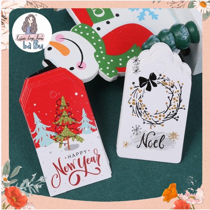Mix 50 tag 10 mẫu chủ đề giáng sinh / Noel / X-mas dùng để trang trí
