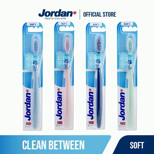 Combo 4 Bàn chải đánh răng Jordan Clean Between, Lông siêu mềm siêu mảnh 0.01mm