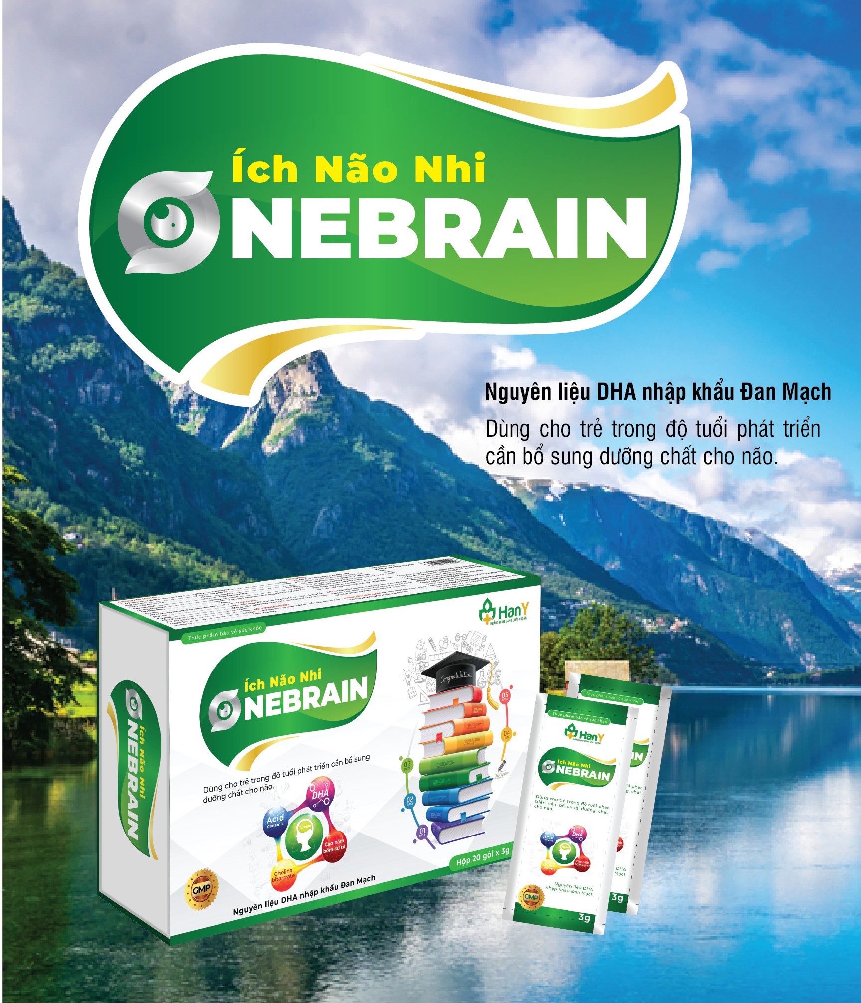 Cốm Ích Não Nhi ONEBRAIN Giúp Hổ Trợ Phát Triển Trí Não Vị Thơm Ngon Dễ Uống ( Hộp 20 Gói)