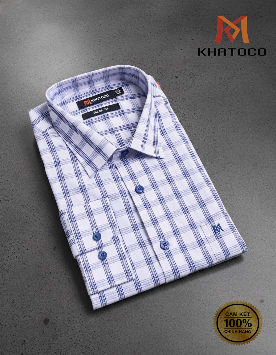 Áo sơ mi Khatoco sale off 374k ( giá tem 468k)
