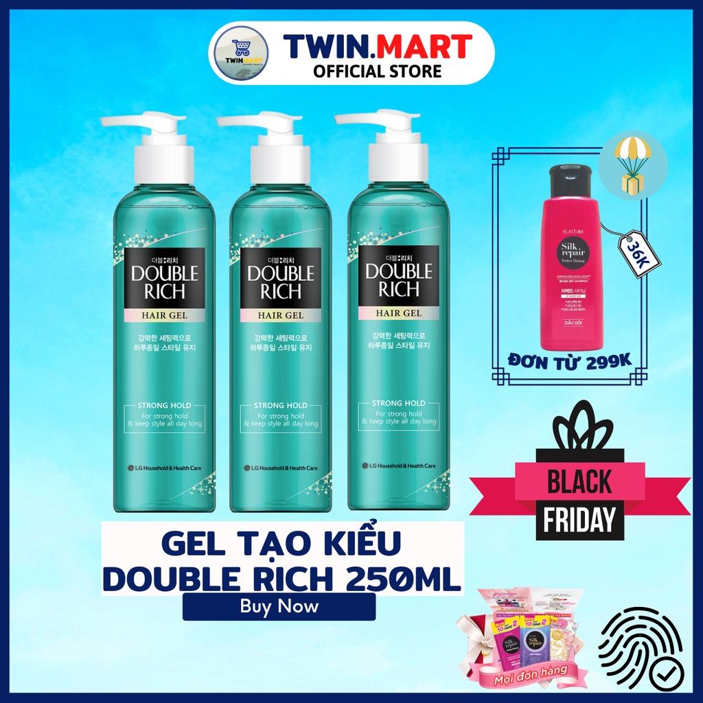 Gel Tạo Kiểu Double Rich Strong Giữ Nếp Uốn Tóc 250ml