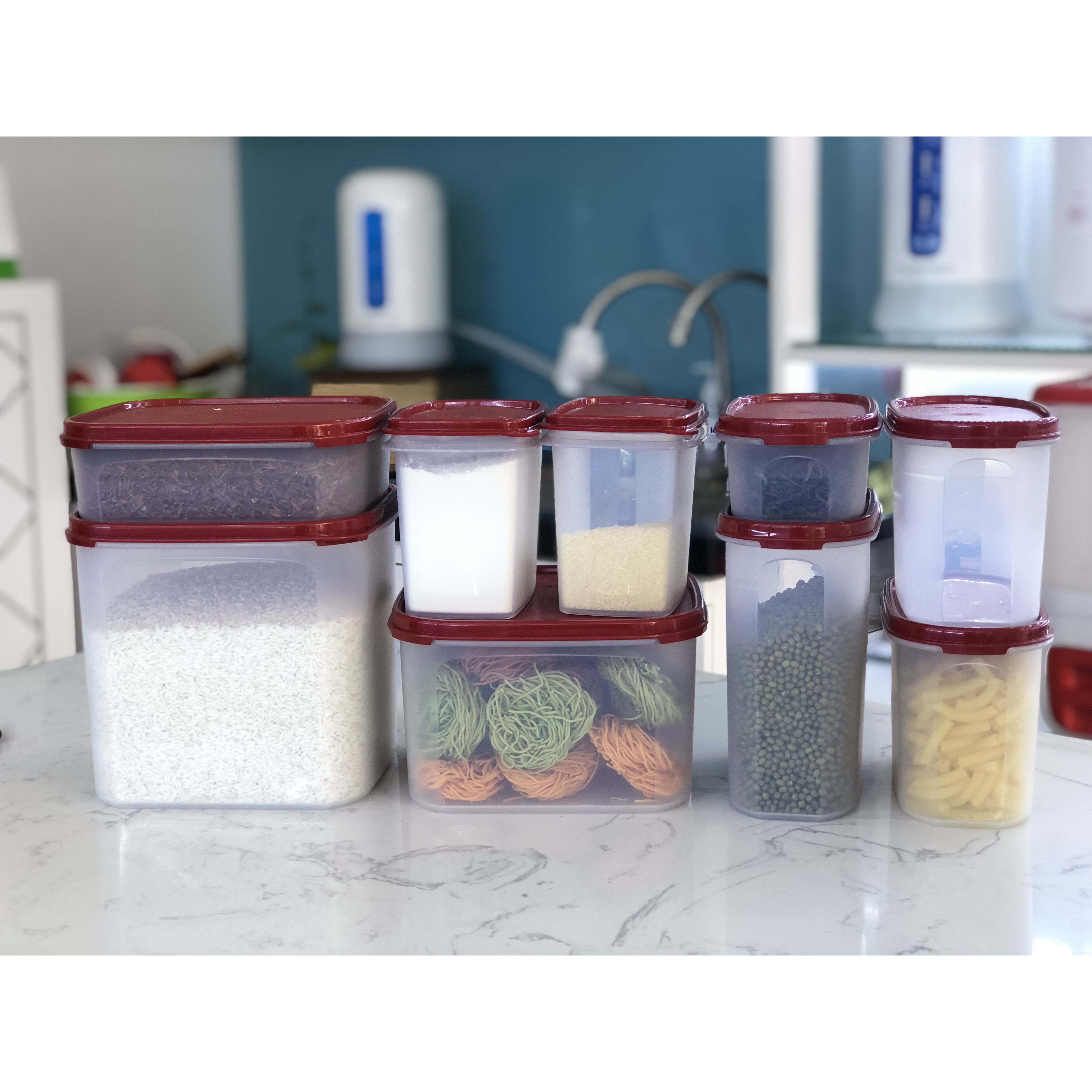 Bộ hộp trữ khô Tupperware 9 hộp
