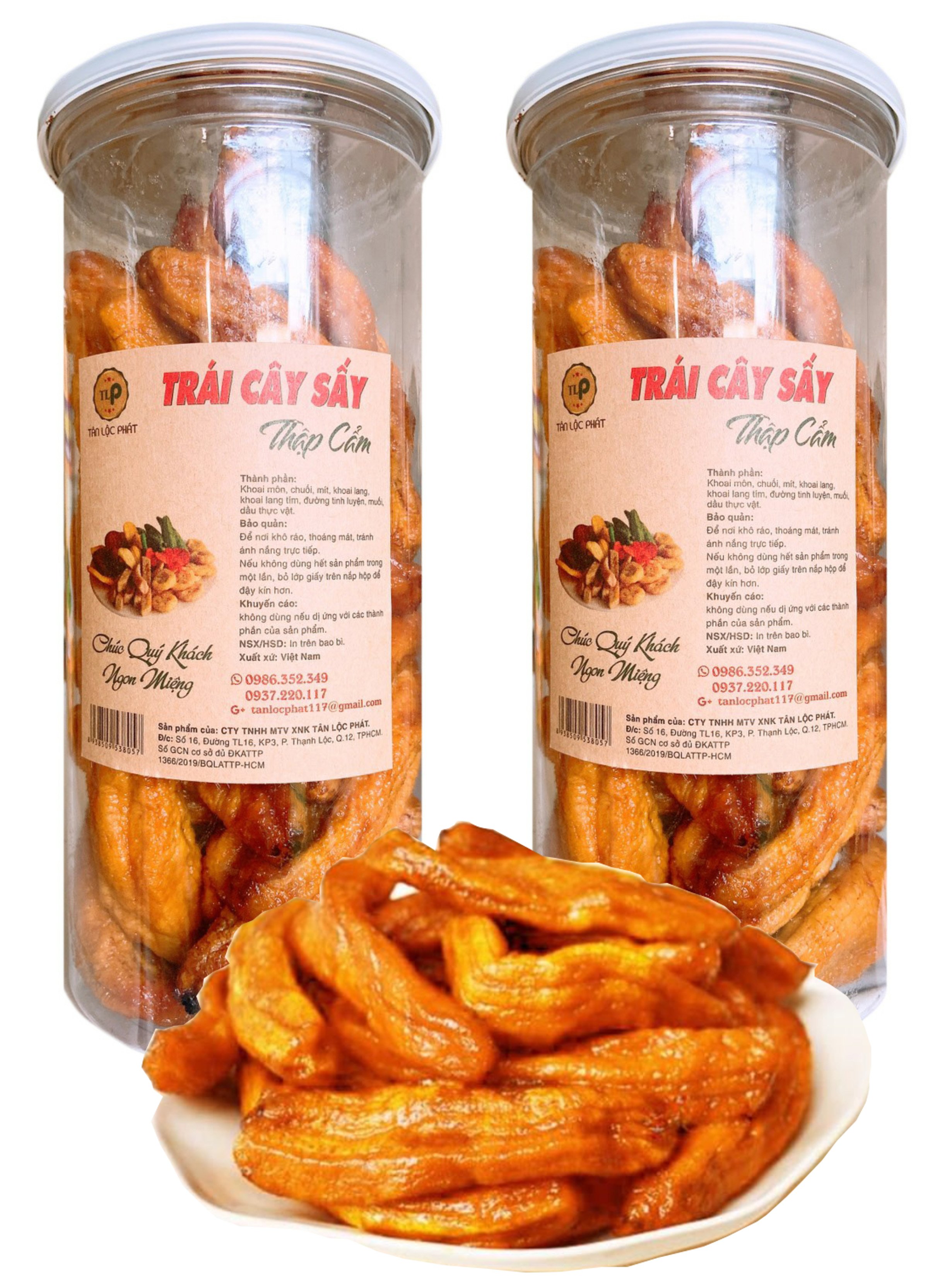 TRÁI CÂY SẤY GIÒN TÂN LỘC PHÁT BỊCH 250G