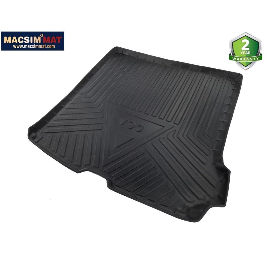 Thảm lót cốp xe ô tô Volvo V90 2017 - nay nhãn hiệu Macsim chất liệu TPV cao cấp màu đen hàng loại 2
