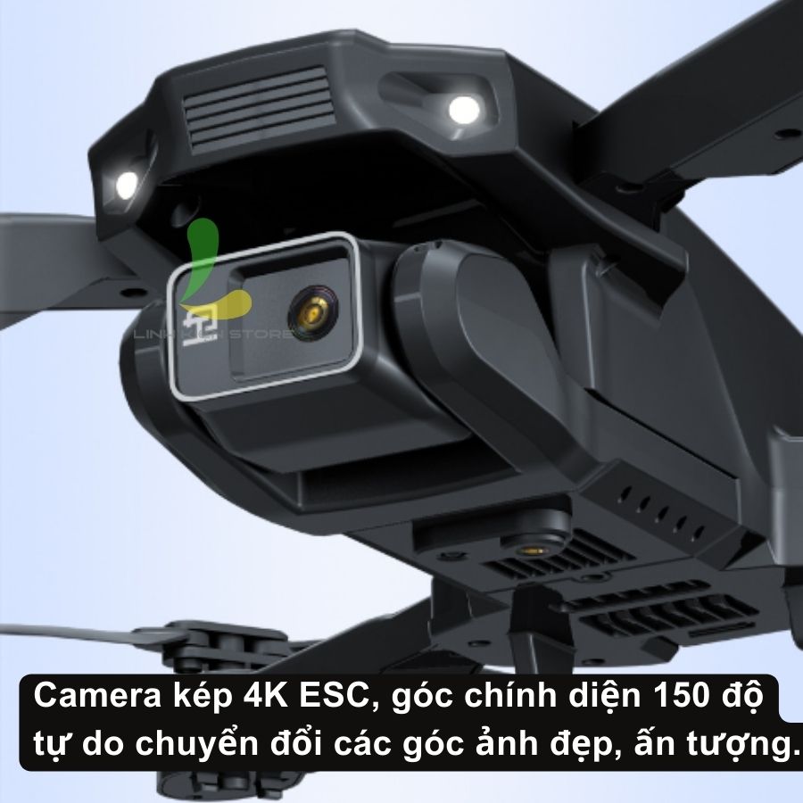 Flycam mini H15 - Thiết bị bay giá rẻ có camera kép HD, tích hợp nhiều tính năng thông minh và dung lượng pin khủng