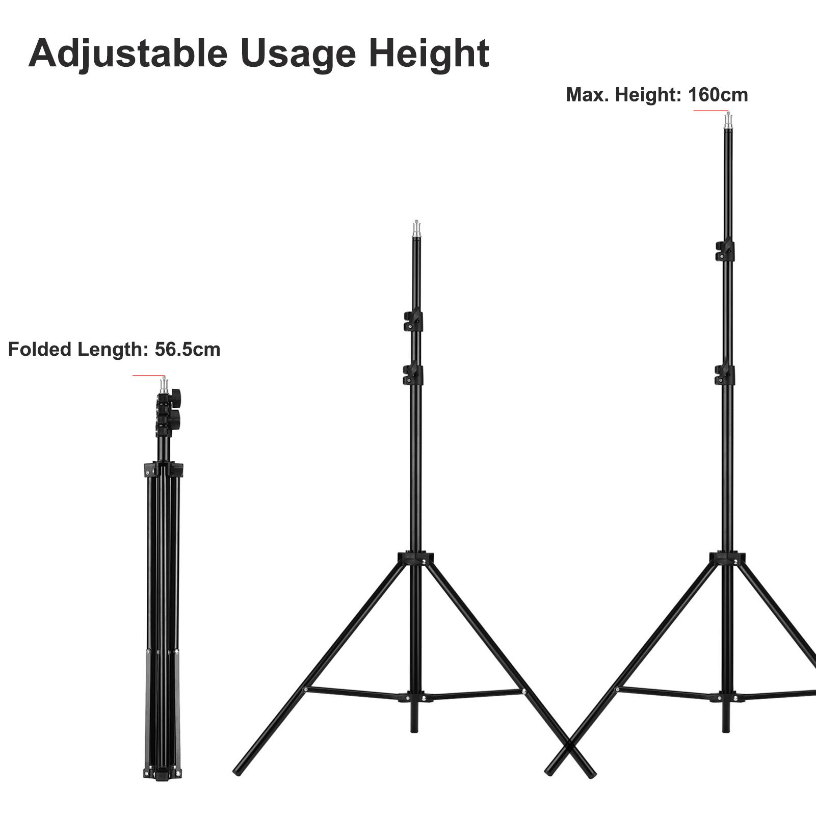 Giá đỡ chân máy Chiều cao 1,6M / 5,2ft bằng kim loại có thể điều chỉnh Max.