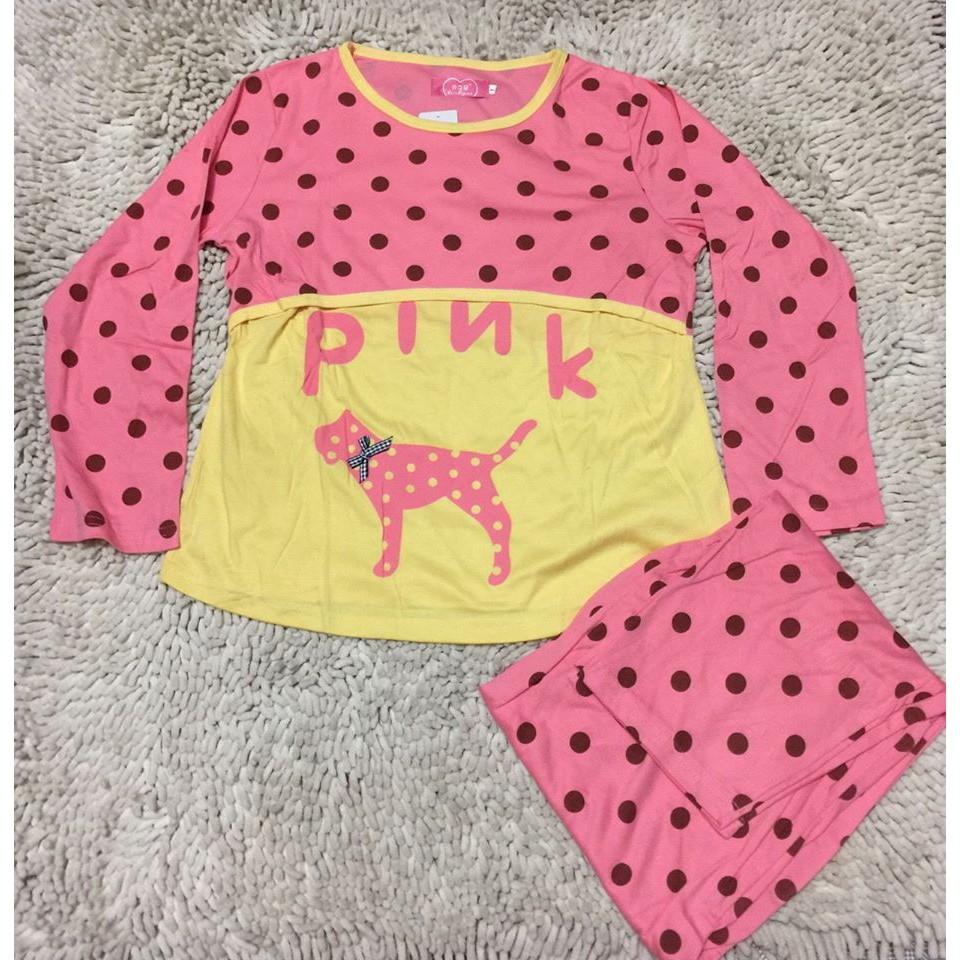 Bộ bầu  dài tay mặc nhà cho con bú