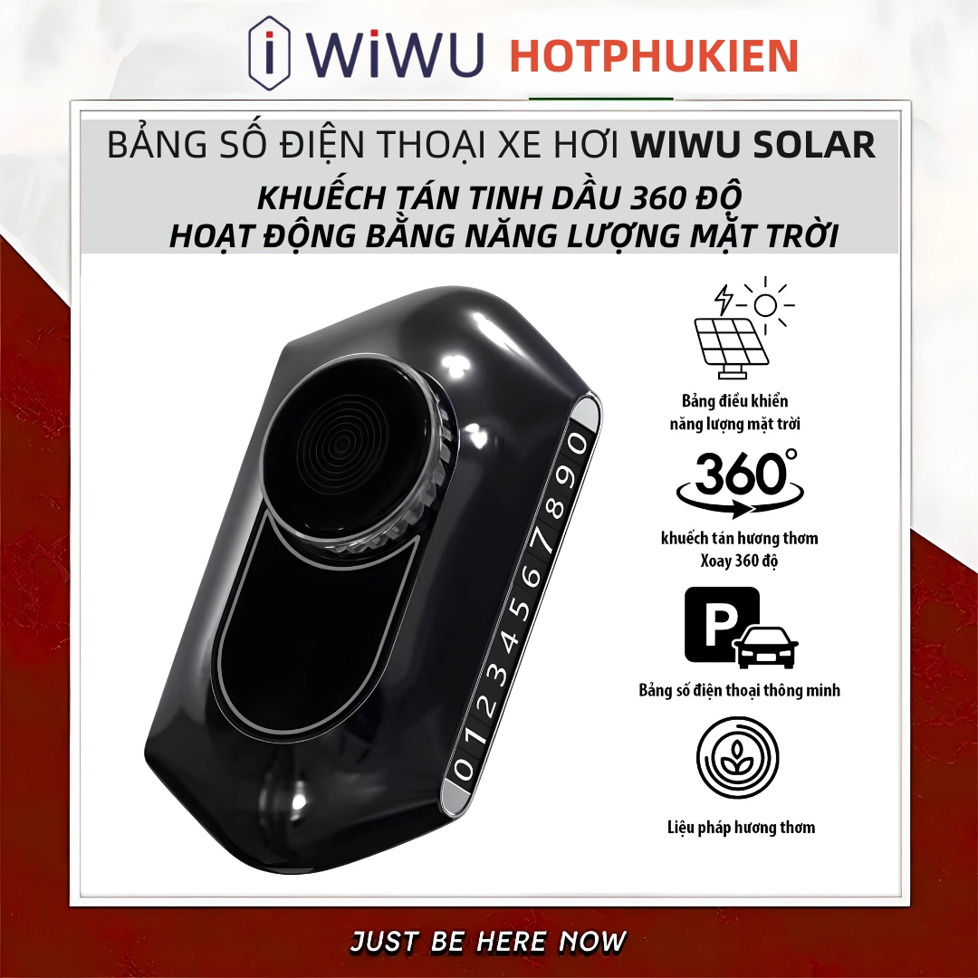 Bảng ghi số điện thoại tích hợp khuếch tán nước tinh dầu nước hoa cho xe hơi ô tô hiệu WIWU Solar thuận tiện khi đỗ xe để lại số phone gắn taplo trong xe - Hàng nhập khẩu