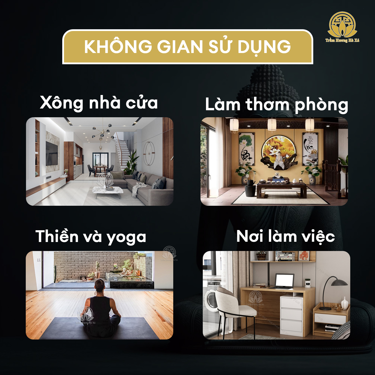 Trầm hương miếng nguyên chất cao cấp giàu tinh dầu mang lại mùi trầm thơm ngọt tự nhiên khi xông đốt HÀ XÁ