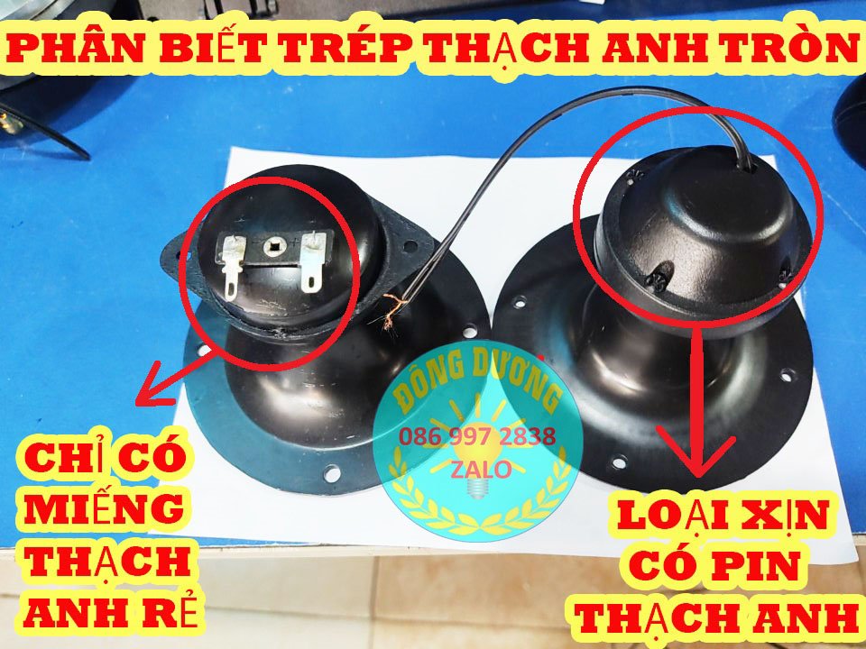 LOA SIÊU TRÉP THẠCH ANH TRÒN 10CM - LOẠI GẮN PIN SIÊU TREBLE - LOA TREBLE RỜI