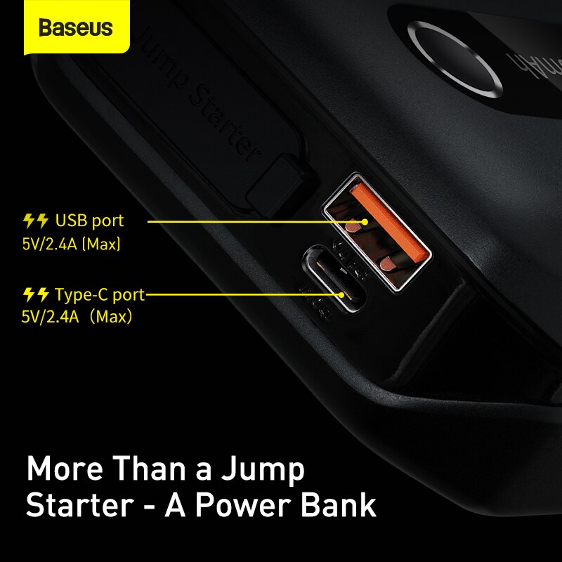 Bộ Kích Xe Hơi Chính hãng Baseus CRJS01 Kiêm Sạc Dự Phòng Dung Lượng 8000 mAh