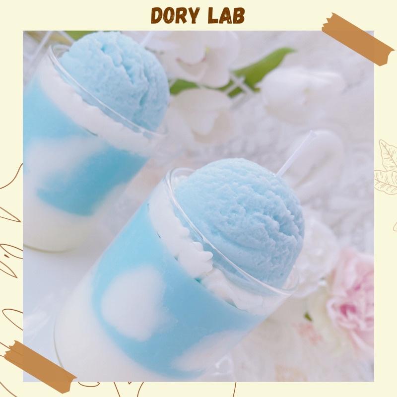 Nến Thơm Ly Viên Kem Bầu Trời Handmade Giúp Thư Giãn - Dory Lab