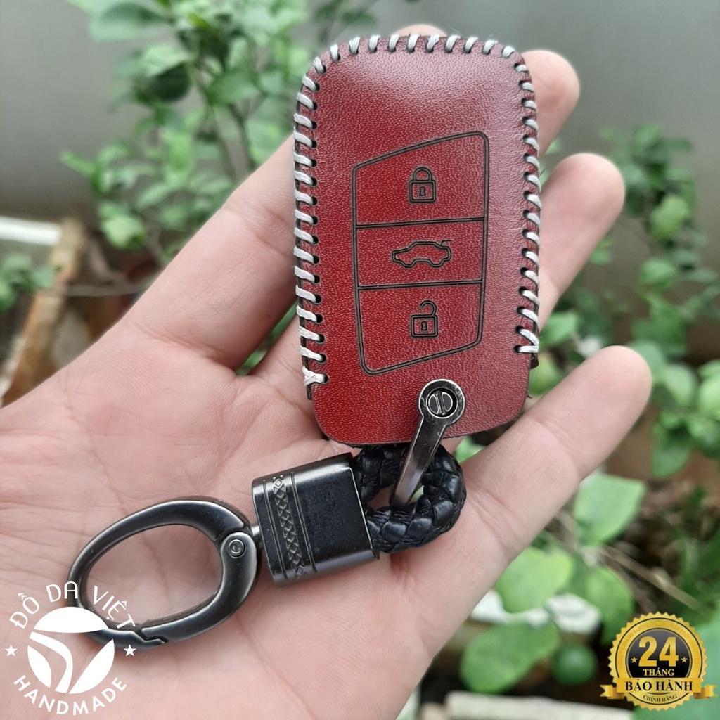 Bao da chìa khoá Ô tô Volkswagen Teramont 2022-2023, da bò thật , bảo hành 2 năm,