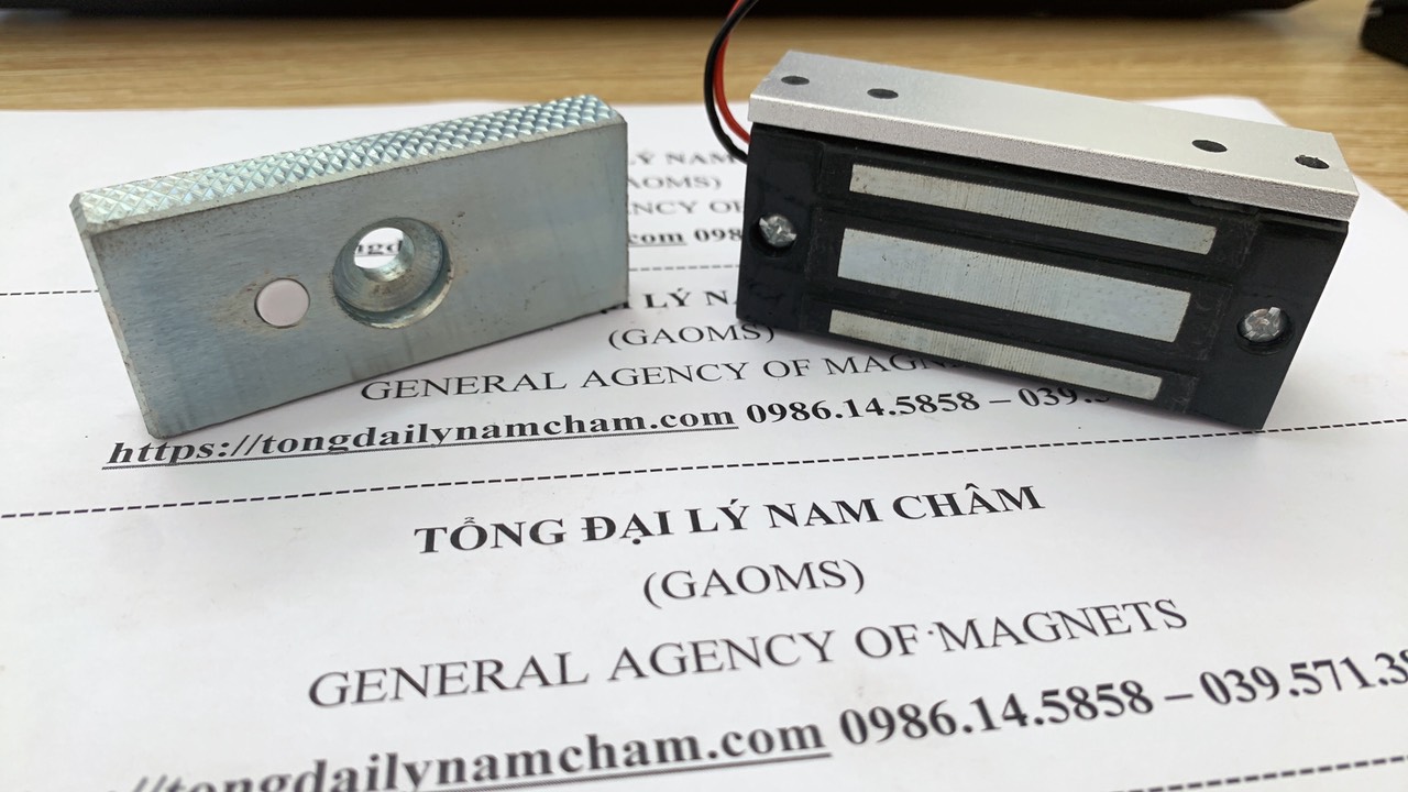 Nam châm điện 12v - 600N (60kg), khóa cửa thông minh lực từ mạnh