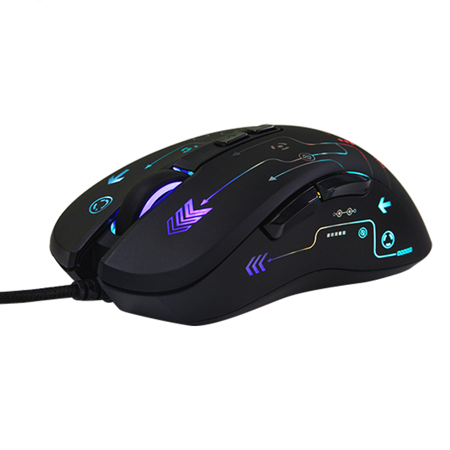 Chuột Chơi Game Có Dây Fuhlen G90s 2000DPI RGB 7 Phím - Hàng Chính Hãng