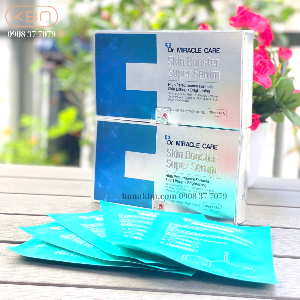 Combo 2 Bộ SKIN BOOSTER SUPER SERUM - Serum Dưỡng Da Cao Cấp Hàn Quốc + Tặng 5 Mặt Nạ Soothing
