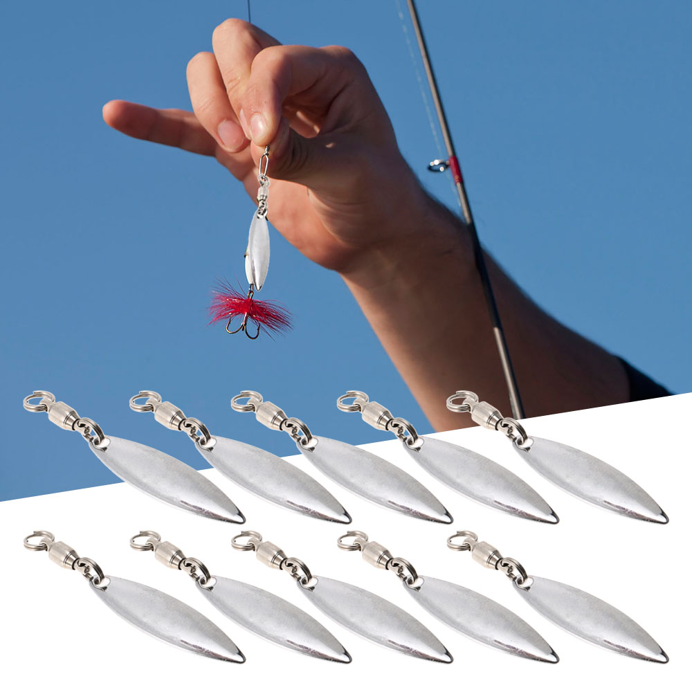 10 Mồi Câu Giả Spinner Longcast Hình Cái Muỗng