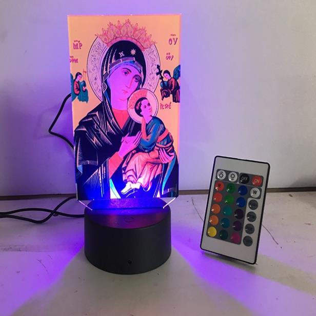 Tranh đức mẹ maria, hình chúa giê su, led 3d, hình led thờ trên xe oto, đồ thờ, tranh công giáo bằng mica nhiều mẫu
