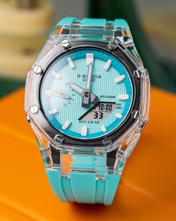 Đồng Hồ Nam Dây Nhựa Casio G-Shock GA-2110ET-8A AP Custom Tiffany Royal Oak