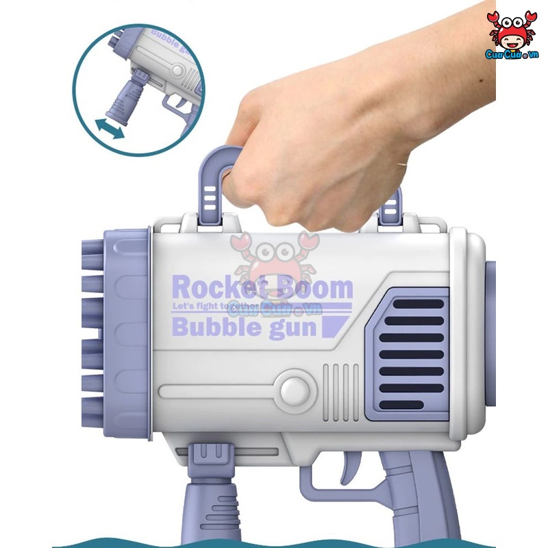 Súng bắn bong bóng 60 nòng 44 80 nòng , súng thổi bong bóng xà phòng đồ chơi cỡ lớn siêu mạnh dùng pin sạc