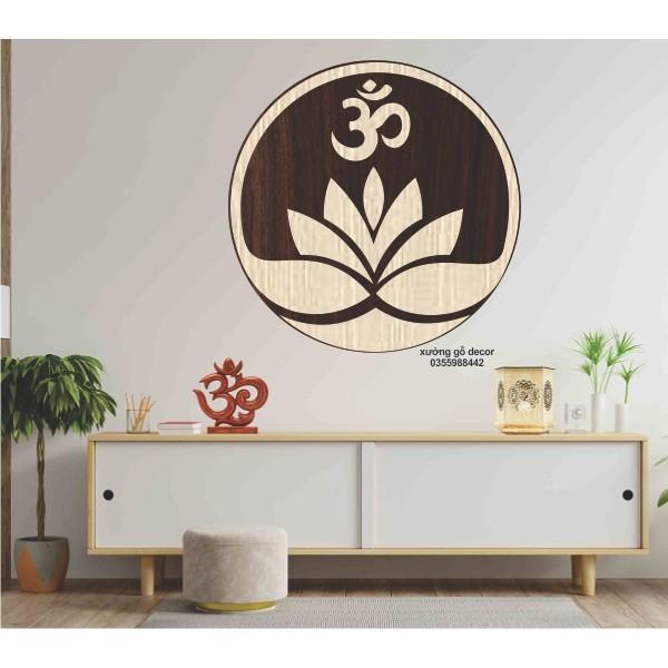 (Hot) Tranh Decor Treo Tường Gỗ Liên Hoa Trí Phòng Thiền , Yoga