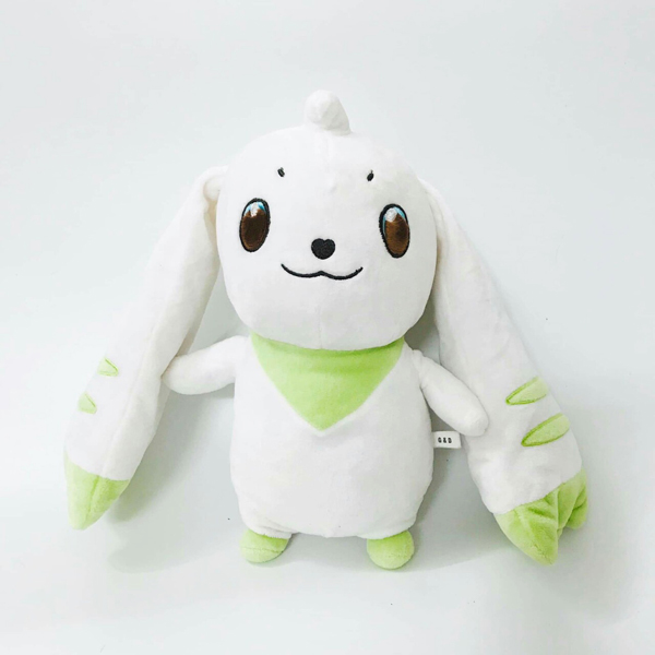 Gấu Bông Pokemon - Thỏ Trắng Tai Dài Terriermon (30 Cm) Gb206 (Tặng 1 Móc Khóa Dây Da Pu Đính Đá Lấp Lánh)