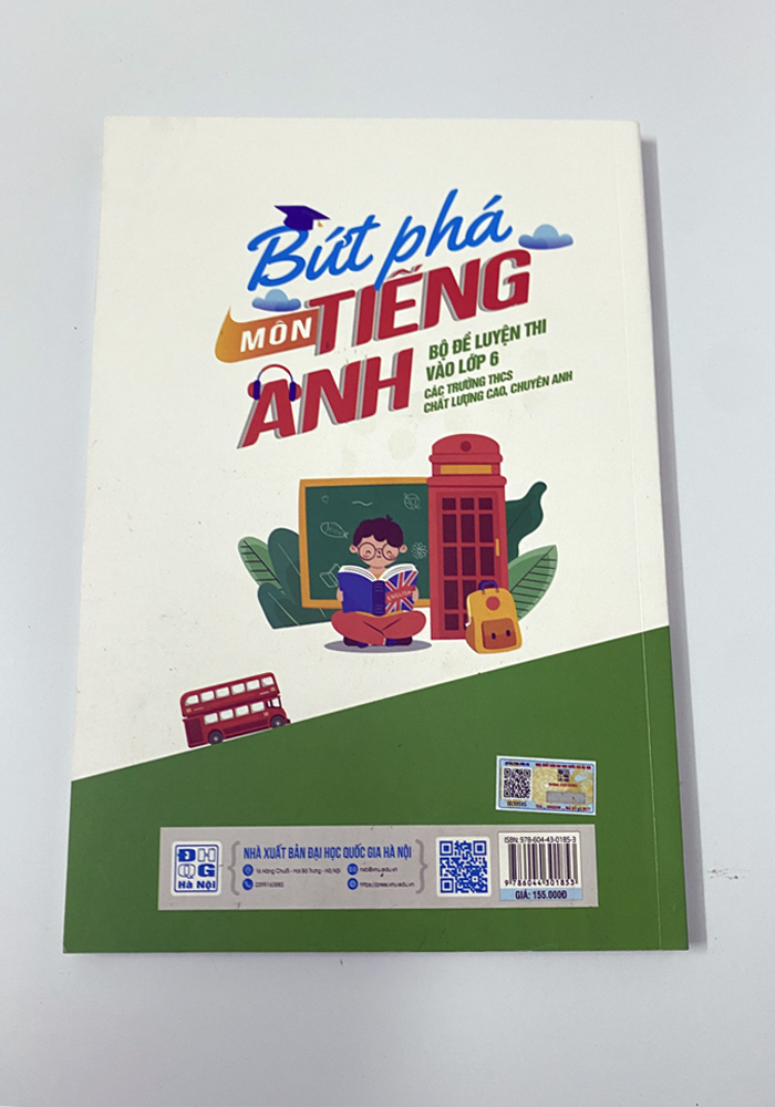 Sách - Bứt phá môn Tiếng Anh - Bộ đề luyện thi vào lớp 6 (Các trường THCS chất lượng cao, chuyên anh) 