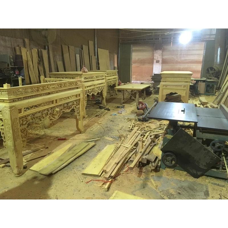 Án gian gỗ mít chân 10cm tứ linh