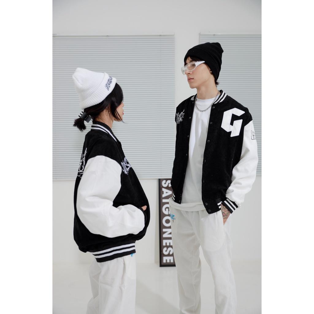 Áo Khóac Form Rộng Nhung Tăm Jacket Varsity Graffiti V3