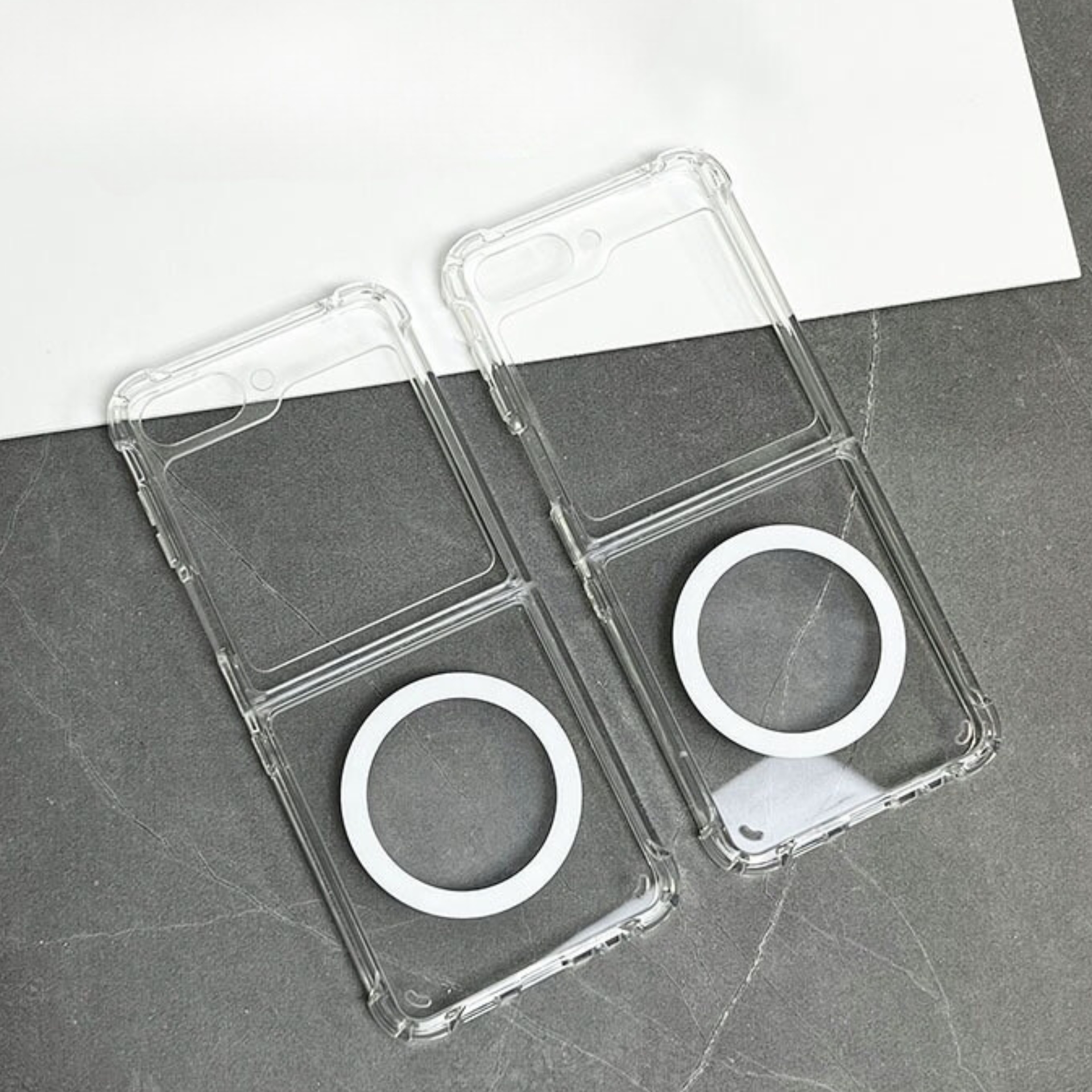 Ốp Lưng Trong Suốt Hỗ Trợ Sạc Từ Tính Dành Cho Samsung Galaxy Z Fold 5 / Z Flip 5, Chống Ố Vàng - Hàng Nhập Khẩu