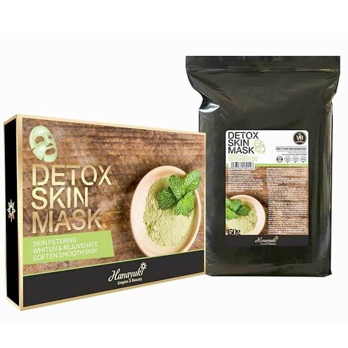 Bột Tắm Trắng Hanayuki Trắng Da Detox Skin Mask Thanh Lọc Da 150g - Mặt Nạ Detox Hanayuki Trắng Da Thanh Lọc Da - Hanayuki Chính Hãng