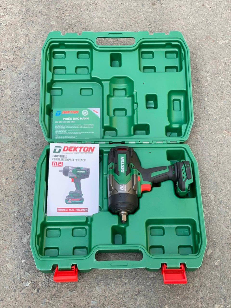 MÁY VẶN BULONG PIN 21V 1/2" DEKTON M21-IW1500N - HÀNG CHÍNH HÃNG