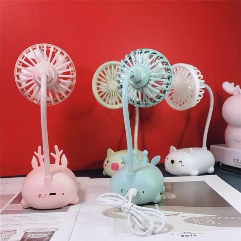 QUẠT TÍCH ĐIỆN MINI CUTE,QUẠT NHỎ GỌN ĐỂ BÀN,QUẠT HÌNH THÚ CẦM TAY XOAY 360° LOẠI TỐT