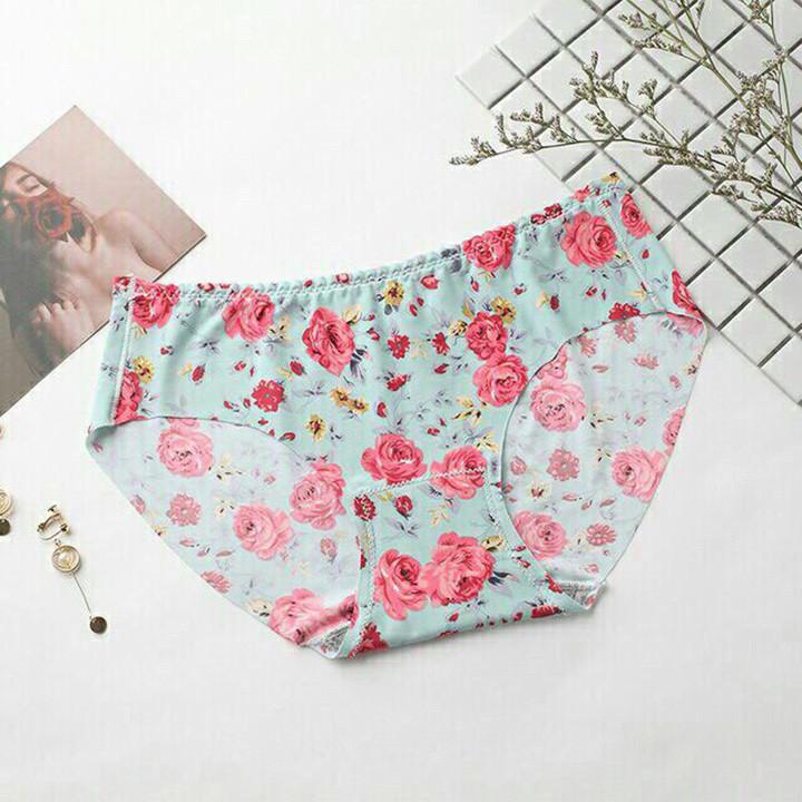 Combo 5 Quần Lót Nữ Điều Hòa Thông Thoáng Họa Tiết In Hoa Đẹp Mắt-Ngẫu Nhiên