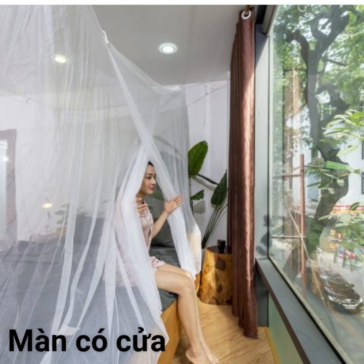 Màn Tuyn, Mùng Ngủ Cao 2m Cỡ Đại (DxR) 4mx3m / 4mx2m / 3mx2m - Mùng Màn Ngủ Hà Nội 10/10 Loại To Nhất CÓ CỬA &amp; KHÔNG CỬA, Mùng Màn Tuyn Size Đại Khổng Lồ Ghép 2 Giường, 3 Giường