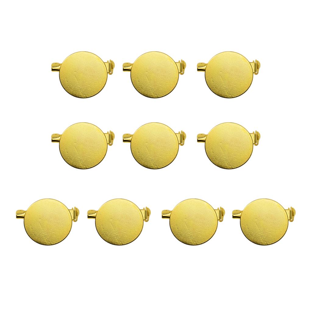10Pcs Metal Butterfly Clutch Tie Tacks Pin Back Replacement Blank Pins for Craft Making, Gold