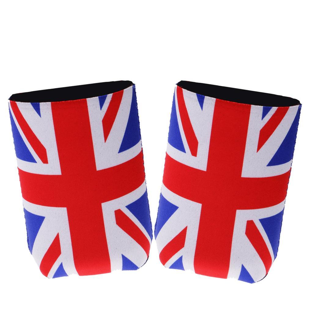 4PCS Union  UK Flag Stubby Beer Can Sleeve Holder Bottle Cooler Neoprene