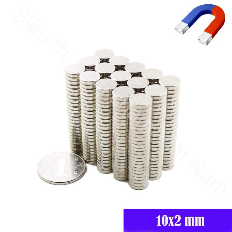 Com bo 10 viên Nam châm kích thước 10x2mm