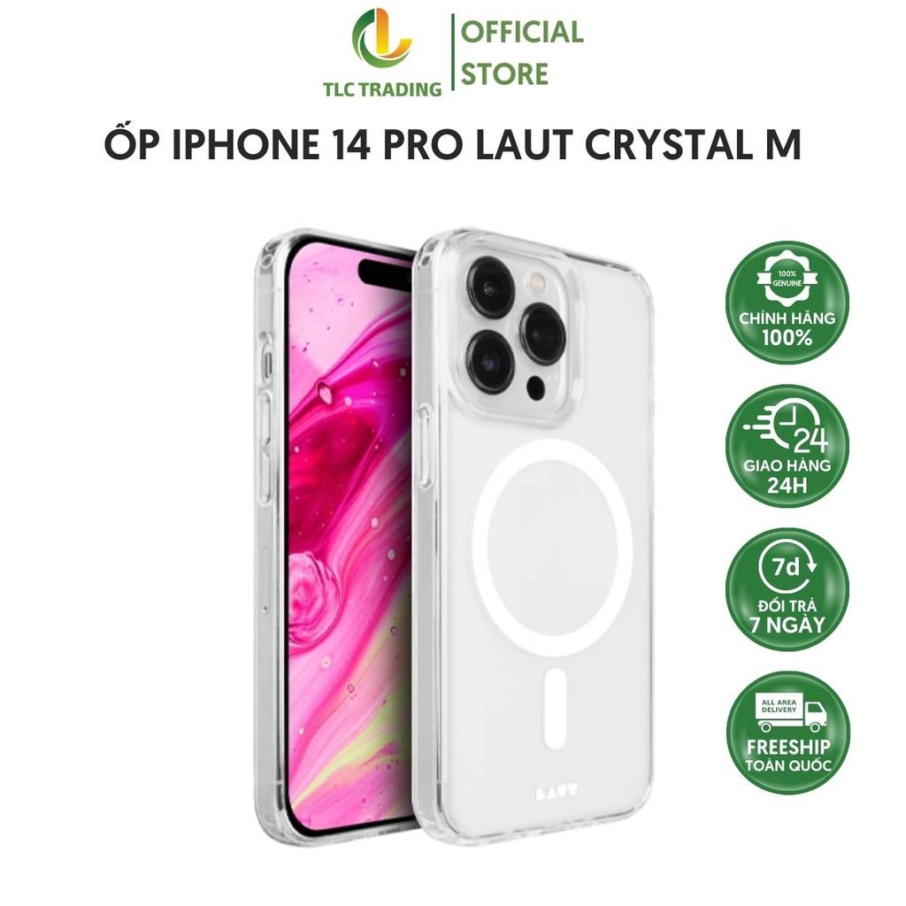 Ốp Lưng Dành Cho IPhone 14 Pro LAUT Crystal M Trơn Màu Đen Và Trắng Thiết Kế Đơn Giản Cao Cấp - Hàng chính hãng