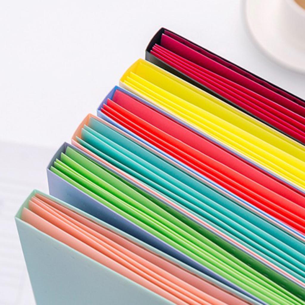 5 Pockets Expanding File Folders Portable A4 Letter Size Black