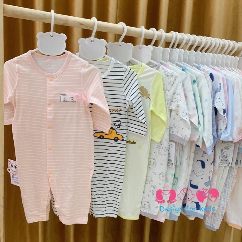 (Link 3) Bodysuit cho bé body dài tay không tất chân, vải cotton mềm mát cho bé trai và bé gáim