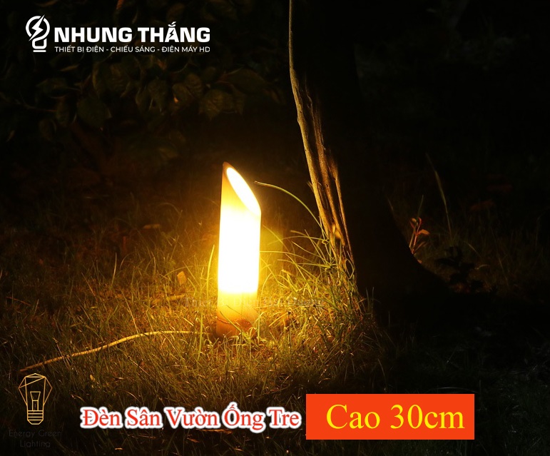 Đèn Trang Trí Sân Vườn Ống Tre Cao Cấp DSV-811 - Chất Liệu Gỗ Tre Bền Bỉ - Chống Nước IP44 - Sử Dụng Điện - Có Video