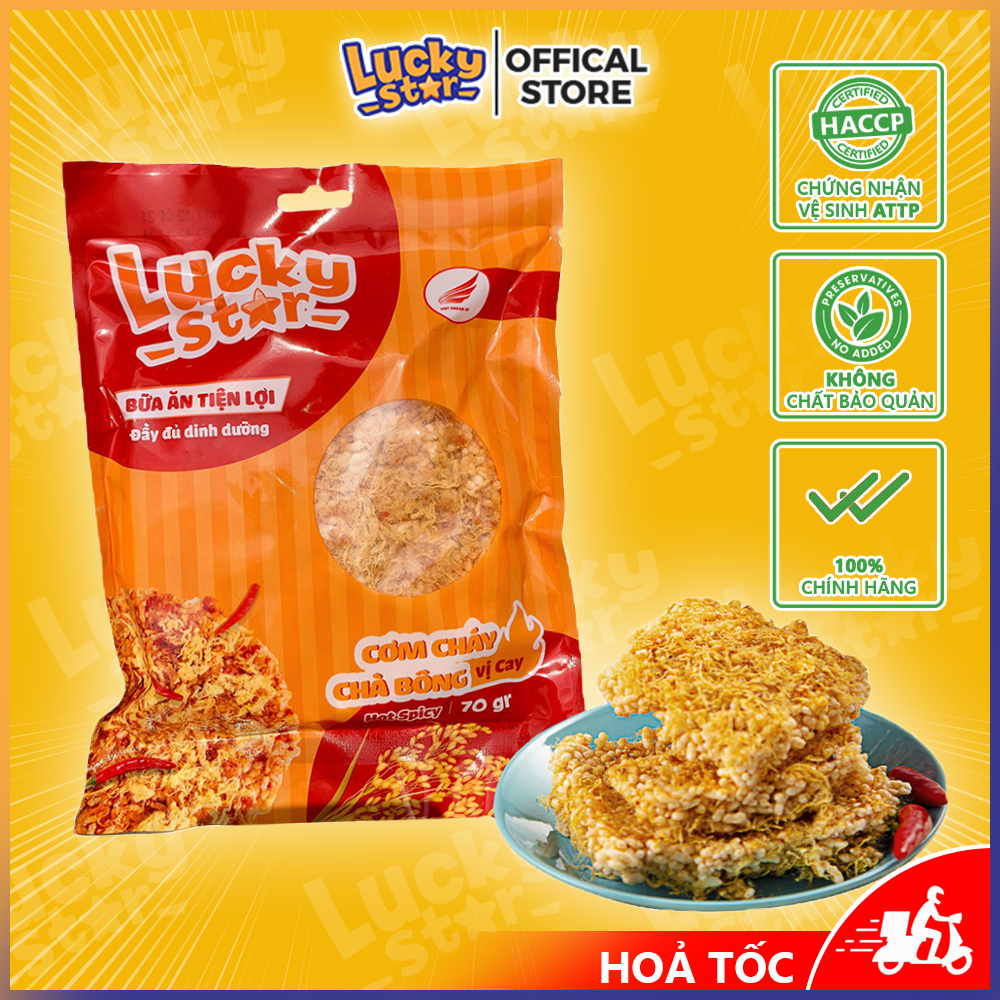 Cơm cháy chà bông vị cay Lucky Star 70g siêu ngon đảm bảo dinh dưỡng