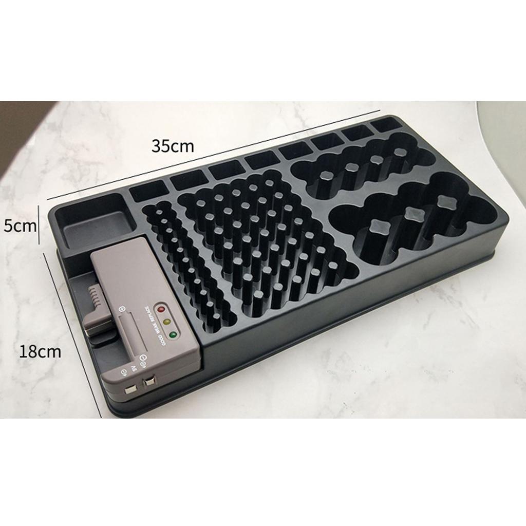 AA AAA D C 9V 100pcs Battery Large Organizer Storage Case Box +