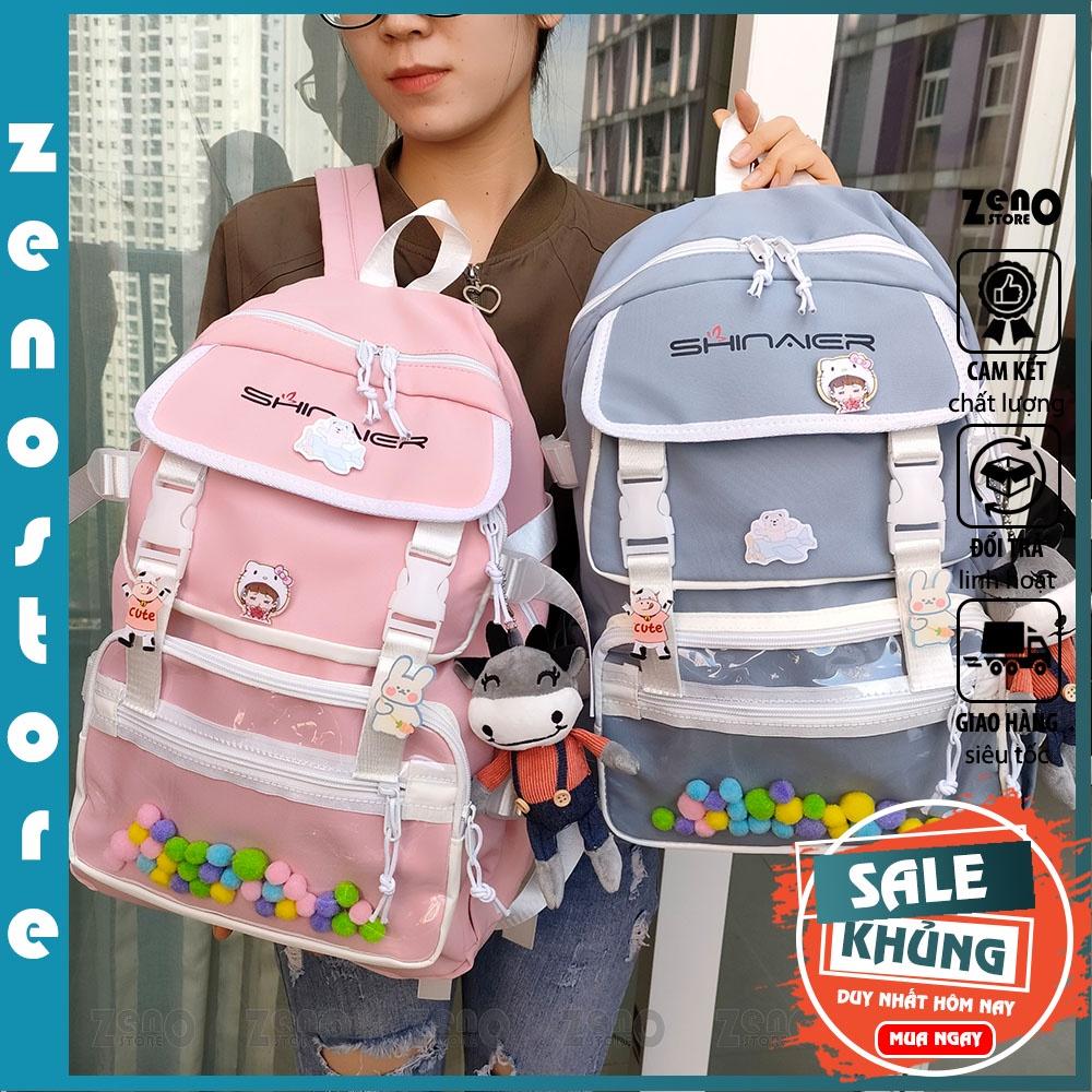 Balo thời trang ZnB223, balo trong suốt nhiều ngăn