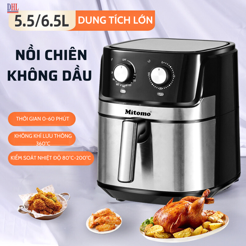 Nồi chiên không dầu Mitomo MTC-500KD Cao cấp, siêu bền hàng chính hãng- Bảo hành 3 năm Toàn Quốc