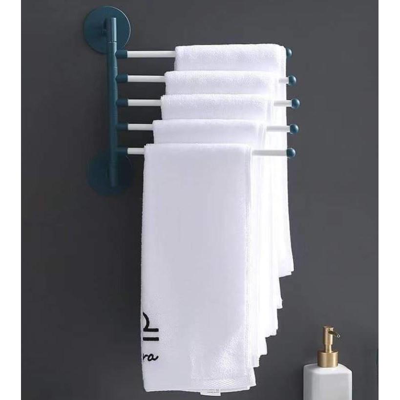 Giá treo khăn tắm dọc có 3 thanh inox không rỉ, siêu chắc