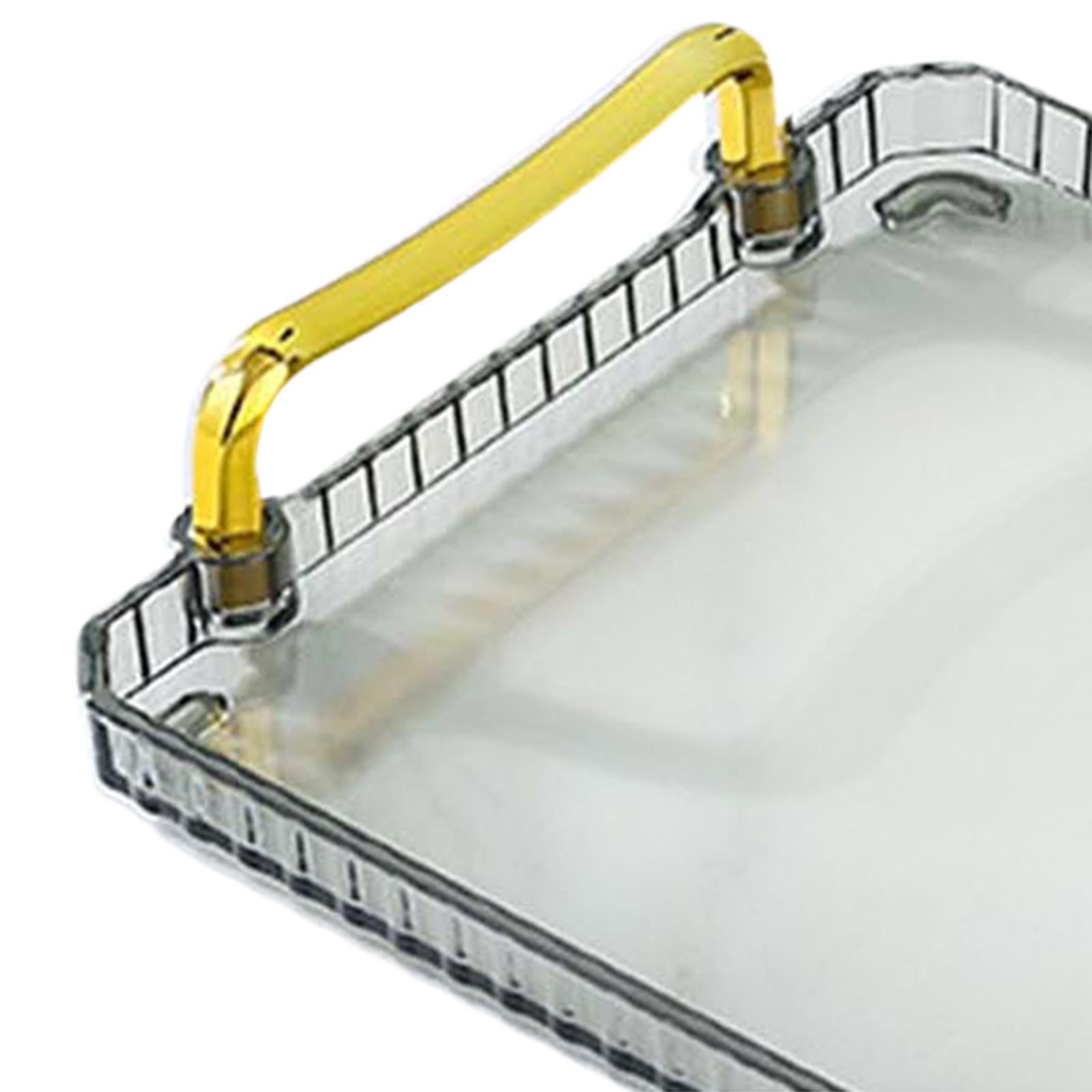 Serving Tray with Handle Storage for Living Room Dessert Dinner