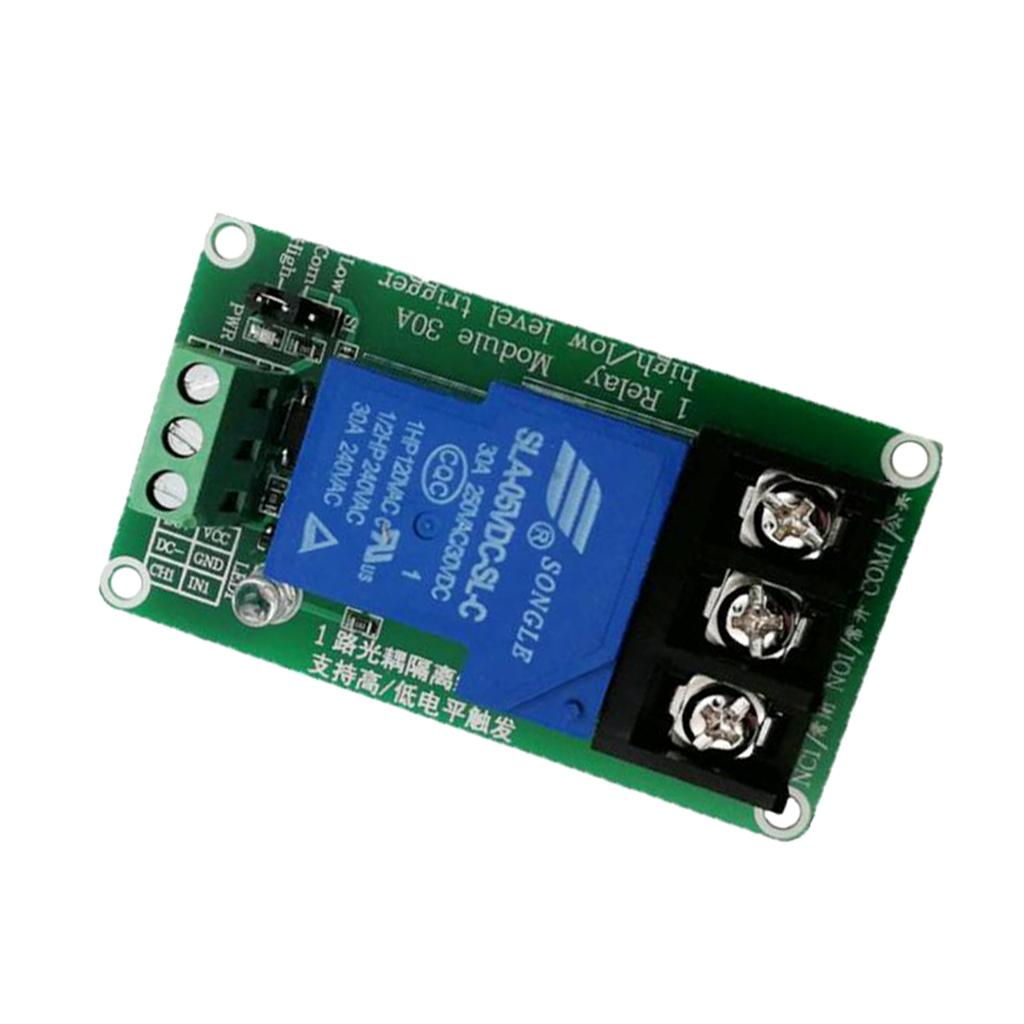 1-Way 30A Optocoupler Isolation For High / Low Level Trigger Relay Module 5V