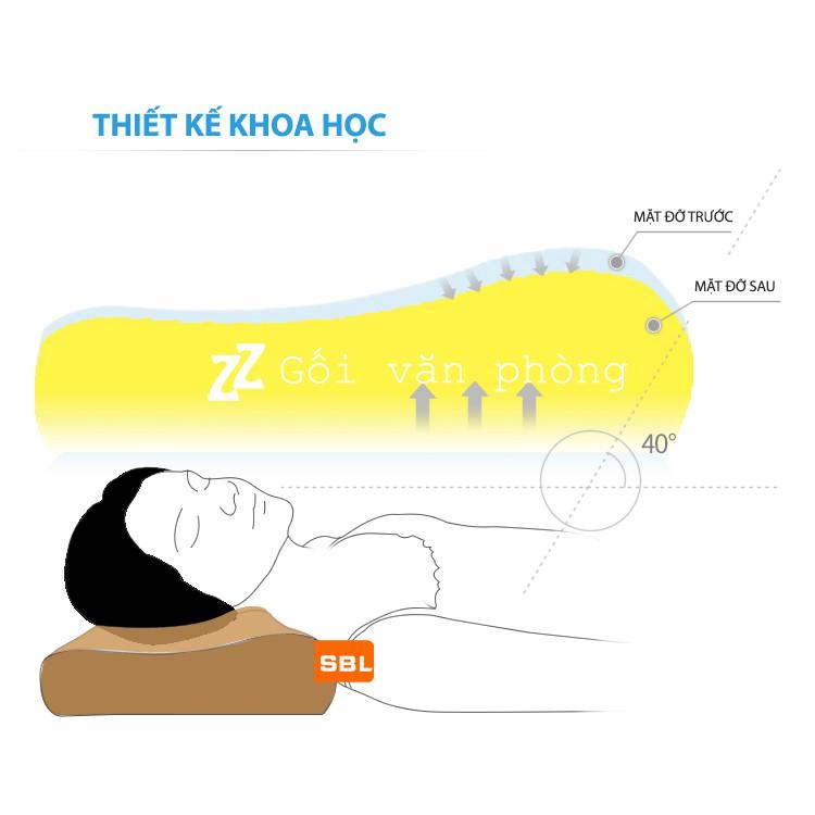 Gối Ngủ Cao Su Non Hình Cong ZURI PILLOW - GDH01 , Chống Ngáy Ngủ, Đau Cổ, Đau Vai Gáy